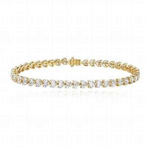 Pulsera de tenis para mujer, plata 925, con diamantes talla corazón, engaste de canal, joyería clásica para uso diario - Product Image 2