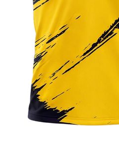 Camisa Polo Amarilla y Negra para Hombre, Manga Corta, Estampado Gráfico, Ropa Deportiva Informal, Transpirable, de Poliéster, para Golf, Tenis, Entrenamiento - Product Image 6