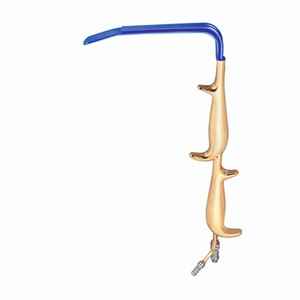 Instrument de chirurgie plastique Tebet, rétracteur à fibre optique à double poignée avec extrémité lisse, 18,5 cm, en acier inoxydable, pour chirurgie générale et chirurgie mammaire - Product Image 2
