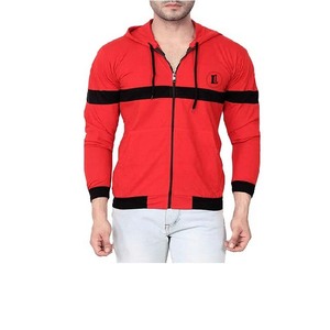 Men Vintage Full Sleeveless Zipper Up Weight 0.7 Gram Cotton <b>Polyester</b> <b>Hoodie</b> with Rib High Street Wear <b>Hoodie</b> - Product Image 1