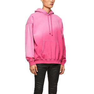 Sweat-shirt rose surdimensionné à capuche avec logo imprimé sur le devant, pull en molleton unisexe, vêtement d'automne décontracté pour homme - Product Image 2