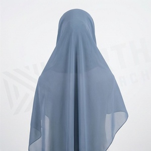 Women Solid Color Chiffon Hijab Breathable Daily Wear Islamic Scarf Shawl - Product Image 2