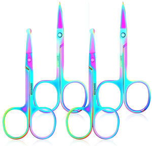 Cuticle Scissors Curved and Rounded Eyebrow Scissors Multi Purpose <b>Nail</b> Scissors Facial Hair Scissors Stainless Steel Scissors - Product Image 1