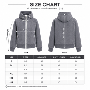 Veste polaire à capuche grise, col montant, fermeture éclair, vêtement d'hiver décontracté, coupe régulière, matière en daim épais - Product Image 5