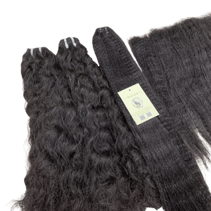 Cheveux vietnamiens bruts doublement étirés personnalisés Paquet de cheveux bruts bouclés Extensions de trame de cheveux humains Vietnam - Product Image 1