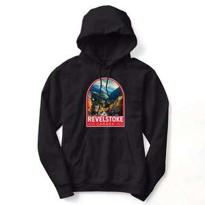 Sweat-shirt polaire imperméable pour ski et snowboard, motif montagne, Revelstoke Canada, chaud, streetwear - Product Image 5