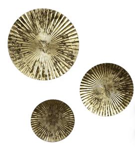 Arte de Pared Metálico Moderno Chapado en Oro, Decoración Circular Hecha a Mano, Decoración Glamurosa para Sala de Estar o Dormitorio - Product Image 4