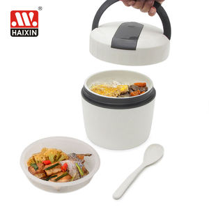 Haixin 1000ml <span class=keywords><strong>Bol</strong></span> à soupe isotherme double couche hermétique, pot de petit-déjeuner portable, boîte à bento en plastique anti-fuite - Product Image 3