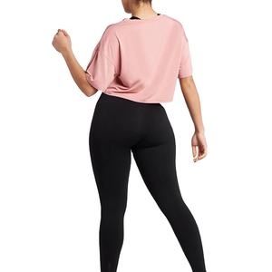 Camiseta corta de alta calidad para mujer, camiseta transpirable de algodón con patrón sólido, tela de punto con estampado Digital - Product Image 5