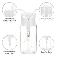 Démaquillant pour ongles, dissolvant pour vernis à ongles, en plastique PET, à l'alcool et à l'acétone, 100ml, 120ml, 150ml, flacon pulvérisateur cylindrique vide rechargeable Unalilia