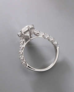 IGI/GIA Lab Grown Cut Diamond Vintage 14k blanc mariage/bague de fiançailles unisexe or blanc fin pour fête d'anniversaire digne - Product Image 2