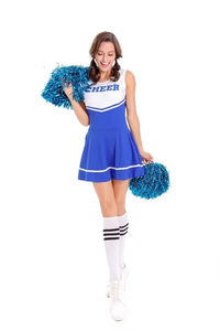 Ensemble jupe et haut de pom-pom girl professionnel pour adulte, 100 % polyester, imprimé par transfert thermique, 220 g, logo frontal, uniforme de compétition - Product Image 5