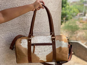 New Collection Cowhide Leather <b>Luggage</b> Bags Multi Uses Hair on Hide Fur Handmade Bag Unisex Travel Bag Big Size Multi Uses - Product Image 2
