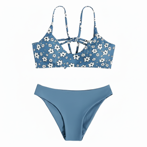 Custom Hot Women's High Quality Sexy <b>Push</b> <b>up</b> <b>Bikini</b> Swimsuits 2-Piece <b>Set</b> Spandex/Nylon Cheeky Bottom Beachwear Wholesale - Product Image 1