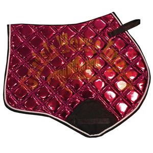Vente en gros de tapis de selle en satin personnalisé holographique brillant pour cheval sautant produits équestres équins - Product Image 2