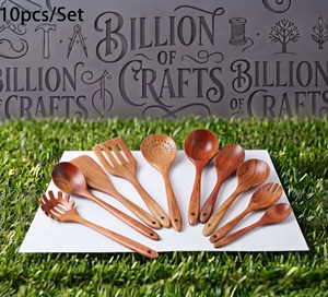 Juego de Utensilios de Cocina de Madera de Primera Calidad, 6 Piezas, Cuchara, Espátula, Tenedor, Utensilios de Cocina para el Hogar - Product Image 3