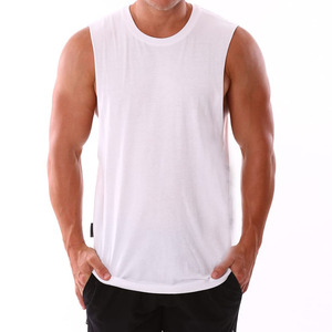 Camiseta Deportiva Personalizada al por Mayor para Hombre 2026, Cuello en V, Sin Mangas, Tejida con Cuentas, 100% Algodón, Transpirable y de Secado Rápido - Product Image 4
