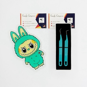 Pinzas de extensión de pestañas de acero inoxidable MOQ pequeñas al por mayor con agarre perfecto Pinzas de azulejos de pestañas sostenibles - Product Image 3