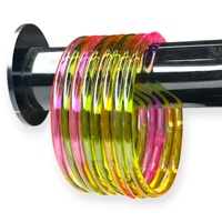 Ensemble de bracelets en verre multicolores tendance style cachemire, confortables pour le quotidien, bijoux indiens pour mariage, vente en gros