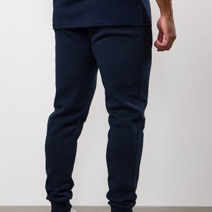 Men's Vintage Acid Wash Navy Blue Cotton Sweatpants Elastic Waist Vintage <b>Joggers</b> Side Pockets Midweight Knitted Autumn Wear - Product Image 2