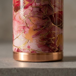 Bouteille d'eau isotherme en cuivre imprimé de qualité supérieure, motif floral, réutilisable, pour le bureau, la salle de sport, la décoration de la maison - Product Image 6
