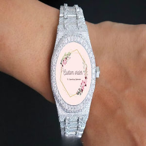 Reloj Automático Personalizado de Hip Hop para Hombre, Totalmente Cubierto de Diamantes de Imitación VVS, Reloj Analógico de Lujo para Raperos, Fiestas y Eventos - Product Image 1