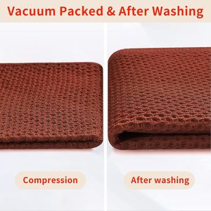 100% Cotton Waffle Weave Kitchen Dish Towels Ultra Soft Absorbent Quick Drying 12 X 12 Inches 6 Pack Rust - Product Image 2
