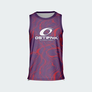 Maillot de basketball personnalisé imprimé numériquement pour adulte grande taille, respirant, séchage rapide, sans manches, 100 % polyester, personnalisable - Product Image 5