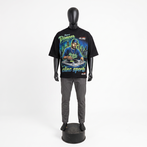 Camiseta Gráfica Extra Grande de 180 GSM, 100% Algodón, con Etiqueta OEM Personalizada, Sublimada, Estilo Urbano Hip Hop para Hombre, Temporada de Verano - Product Image 1