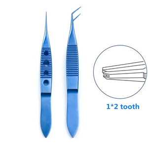 Titanium Ophthalmic Micro Tweezers Tissue Forceps Toothed Surgical Forceps Microsurgical Eye Instrument Reusable Precision Tool - Product Image 2