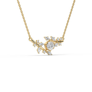 จี้/ชาร์มทองคำแท้ 14K ประดับเพชรทรงกลมเจียระไนแบบบริลเลียนท์ น้ำหนัก 0.98 กะรัต ผลิตในห้องปฏิบัติการ สำหรับผู้หญิง - Product Image 4