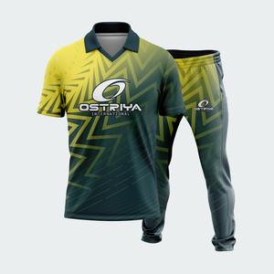 Conjunto de Uniforme de Cricket Unisex, Impresión por Transferencia de Calor, Conjunto de Jersey y Pantalones para Equipo, 100% Poliéster, Duradero, Ligero, de Secado Rápido - Product Image 3