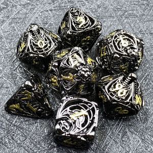 Maxmax vente en gros crânes creux dnd dés d & d donjons et dragons jeux rpg dnd prêt à expédier dés en métal creux - Product Image 3