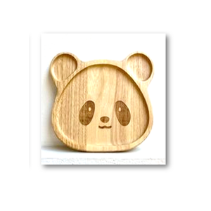 Bandeja de servir de madera artesanal con forma de oso, con 2 compartimentos, organizador ecológico para aperitivos y condimentos, utensilios de cocina rústicos. - Product Image 2