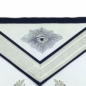 Delantal Masónico de Alto Sacerdote del Capítulo del Arco Real, de Terciopelo Rojo con Lengüetas Laterales, Delantal de los Francmasones OES - Product Image 4