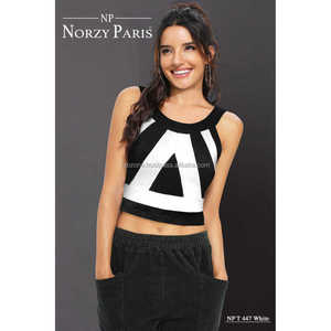 Casual sin mangas color bloque mujer rojo top - Product Image 4