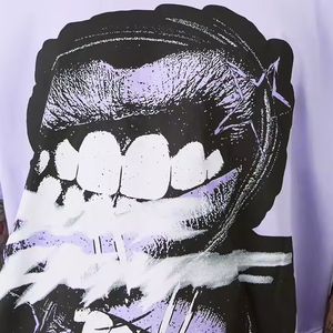 Camiseta de Gran Tamaño para Hombre, Impresión DTG, Algodón Grueso, Diseño Personalizado, Corte Holgado, Manga Corta, Cuello Redondo, Estilo Urbano Informal - Product Image 6