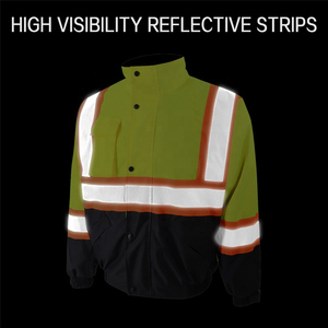 High Visibility Reflective Safety Jacket Waterproof <b>Winter</b> <b>Workwear</b> Hi-Vis Construction Coat Men's ANSI Class 3 Custom Logo Wear - Product Image 5