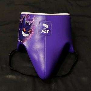 Printed Purple Fly Professional Leather Boxing Gloves Head <b>Guard</b> <b>Groin</b> <b>Guard</b> Set Customized Lace-up Lightweight Breathable - Product Image 6