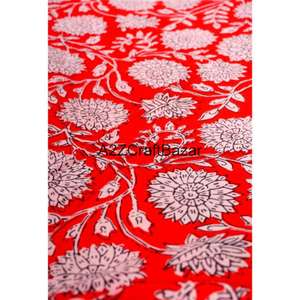 Tissu en coton 100% tissé, imprimé au bloc, écologique, respirant, séchage rapide, léger, style croisé, pour vêtements, du Rajasthan - Product Image 4