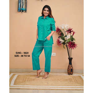 Hermosa Tela de Algodón Grueso / Algodón Flex (khadi) de la Mejor Calidad, Cordset (Camisa Corta - 29”) con Botones de Madera y L - Product Image 6