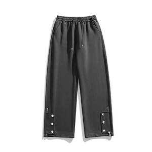 Pantalon de jogging cargo pour homme avec boutons-pression à l'ourlet, taille élastique et cordon de serrage, style streetwear décontracté, personnalisable OEM - Product Image 5