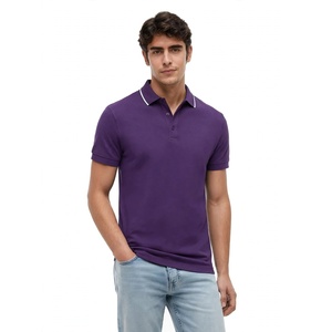 Camiseta Polo para Hombre, Manga Corta, Algodón, Casual, Corte Ajustado, para Negocios, Golf, Verano, Color Sólido, Cuello Camisero - Product Image 1