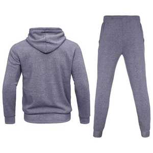 Ensemble de survêtement sport deux pièces pour homme, coupe slim, coupe-vent, avec capuche zippée, haute qualité - Product Image 1