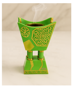 Brûleur à Bakhoor en bois d'acacia premium et résine époxy 2026 |   Diffuseur d'encens d'aromathérapie personnalisable artisanal |   Luxe moderne - Product Image 4