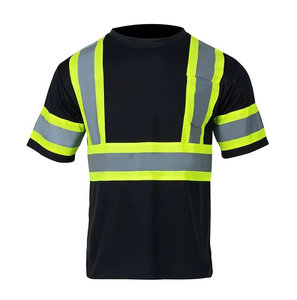 High Visibility Breathable Cotton Safety <b>Polo</b> Shirt with Reflective Strips for Construction Work-Custom Clothing Water Resistant - Product Image 4