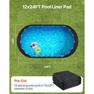 Tappetino Ovale 12 X 24 ft Extra Spesso per Piscina, Protezione Antiforatura e Antiscivolo per Piscine Fuori Terra - Product Image 5