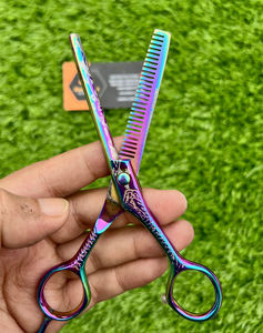 Tijeras de microdientes para mascotas, tijeras de tamaño 8 y 9 pulgadas para mascotas 420C | Tijeras de pelo para mascotas | Tijeras de adelgazamiento para mascotas logotipo personalizado Curvo - Product Image 2