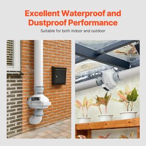 Kit di Mitigazione del Radon Silenzioso 260 CFM con Ventole Radiali da 4,5 Pollici, Sistema di Ventilazione Elettrico Impermeabile, 2 Accoppiatori, 4 Ventole da 4,5 Pollici per Radon - Product Image 4