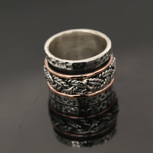 Wire Wrapped <b>Spinner</b> <b>Ring</b> 925 Sterling <b>Silver</b> Meditation Band Stress Relief <b>Ring</b> <b>Silver</b> Jewelry For Him/Her - Product Image 6